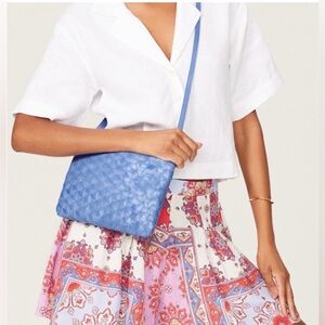 Madewell 100% Leather Blue Woven Crossbody Bag - Women's Shoulder Bag